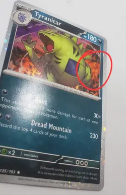 Pokemon Tyranitar Paldea Evolved 135/193 Cosmos Holo Swirl NM/M Unplayed Promo - Image 2