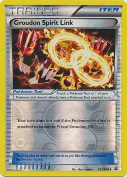 Pokemon, Primal Clash - Groudon Spirit Link 131/160 - Reverse Holo Rare - NM/M - Image 1
