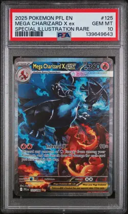 Pokemon 2025 Mega Charizard X ex 125/094 SIR Phantasmal Flames GEM MINT PSA 10 - Image 1