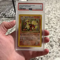 2000 Pokemon Gym Challenge Blaine's Arcanine Holo Rare PSA 5 - Image 1