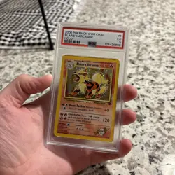 2000 Pokemon Gym Challenge Blaine's Arcanine Holo Rare PSA 5 - Image 5