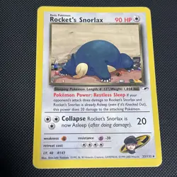 Rocket's Snorlax Gym Heroes 33/132 2000 MP Pokemon - Image 1