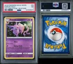 Pokemon Espeon Cosmos Holo 89/214 S&M Lost Thunder Blister Promo PSA 7 - Image 3