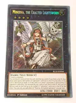 Yu-Gi-Oh! TCG Minerva, The Exalted Lightsworn BLLR-EN044 Secret Rare NM/M - Image 1