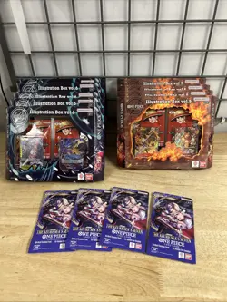 One Piece Illustration Box Vol 5 & 6 - ENG Sealed NEW Lot Of 9 Plus Sea’s Packs - Image 1