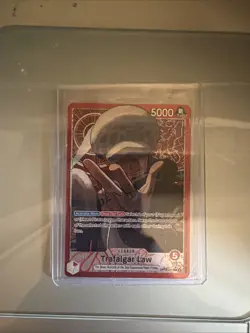One PIECE TCG OP14-001 Trafalgar Law Alternate Art Leader - Image 1