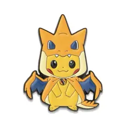 Pikachu Charizard Poncho Hoodie Pokemon Pin TCG & Video Game Brooch Anime - Image 1