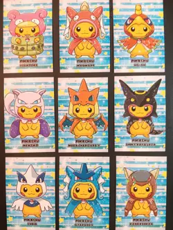 Pokemon 2024 Card Database Christmas Poncho Pikachu STAR HOLO 9 Cards Peru - Image 1