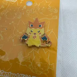 Pokemon Center Pikachu Charizard poncho Pins Badge Set Mega Tokyo 1 Pin 2014 - Image 2