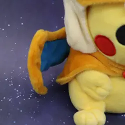 Pokemon Pikachu Mega Charizard Y Poncho Plush 9" - Image 5