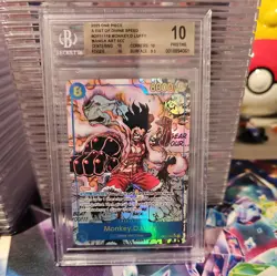 Monkey D Luffy OP11-118 Manga Alt Art SEC, Fist Of Divine Speed, BGS 10 Pristine - Image 1