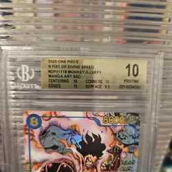 Monkey D Luffy OP11-118 Manga Alt Art SEC, Fist Of Divine Speed, BGS 10 Pristine - Image 2