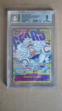 Monkey D Luffy OP05-119 Alt Art BGS 9 Mint One Piece Manga Gear 5 TCG Beckett - Image 1