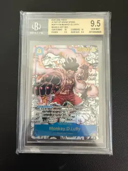 BGS 9.5 MONKEY D. LUFFY MANGA ALT ART OP11-118 One Piece Graded GEM MT ENG - Image 3