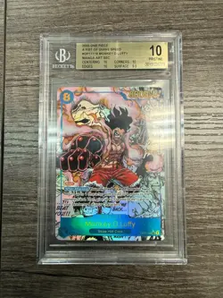Monkey D Luffy OP11-118 Manga Alt Art SEC, Fist Of Divine Speed, BGS 10 Pristine - Image 1