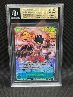 Monkey D Luffy OP11-118 Manga Alt Art SEC, Fist Of Divine Speed, BGS 9.5 English - Image 2