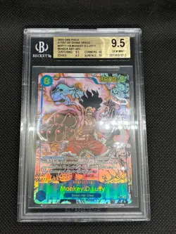 Monkey D Luffy OP11-118 Manga Alt Art SEC, Fist Of Divine Speed, BGS 9.5 English - Image 4