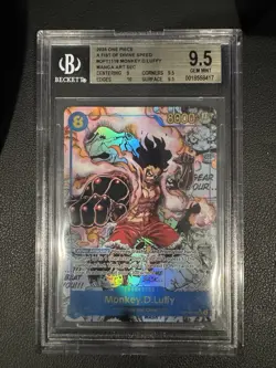 BGS 9.5 MONKEY D. LUFFY MANGA ALT ART OP11-118 One Piece Graded GEM MT ENG - Image 1