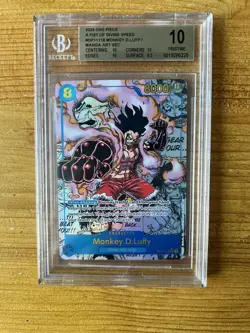 2025 ONE PIECE OP11-118 MONKEY D LUFFY MANGA ALT ART English BGS10 PRISTINE - Image 1