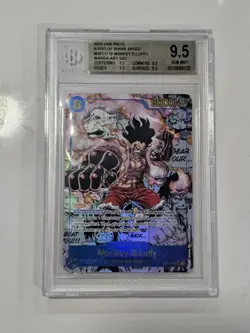 BGS 9.5 MONKEY D. LUFFY MANGA ALT ART OP11-118 One Piece Graded GEM MT ENG - Image 1