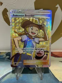 Pokemon Breeder 73/73 Pokemon Shining Legends Sun Moon Full Art Rare Card NM - Image 1