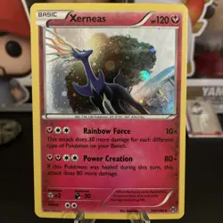 Pokemon TCG Xerneas Holo Cosmos Rare Card Breakthrough 107/162 - Image 1