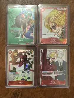 Sanji One Piece Card Game Lot (4) Op01-013 Promotion Card - Image 1