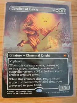 MTG Cavalier of Dawn (Borderless) 0084 Aetherdrift Special Guest M/NM - Image 1