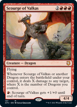Scourge of Valkas Adventures in the Forgotten Realms Commander HEAVILY PLD - Image 1