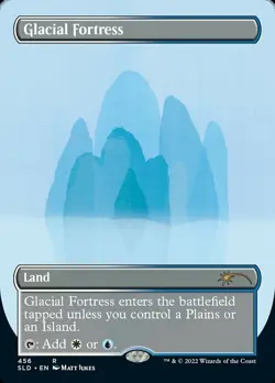 Glacial Fortress (456) - Foil - Borderless Light Play, English Magic the Gatheri - Image 1
