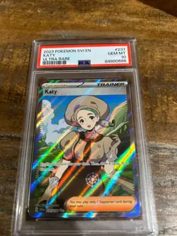 Pokemon 2023 Scarlet & Violet Trainer KATY Ultra Rare #237 PSA 10 Gem RARE 2 - Image 1
