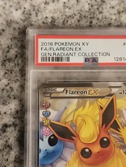 2016 POKEMON XY GENERATIONS RADIANT COLL #RC28 FULL ART/FLAREON EX PSA 7 - Image 2