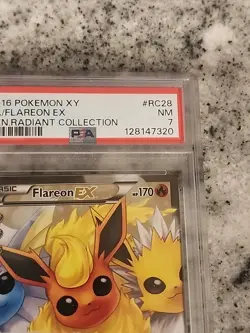 2016 POKEMON XY GENERATIONS RADIANT COLL #RC28 FULL ART/FLAREON EX PSA 7 - Image 3