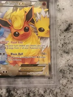 2016 POKEMON XY GENERATIONS RADIANT COLL #RC28 FULL ART/FLAREON EX PSA 7 - Image 4