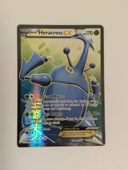 Pokemon TCG Heracross EX Full Art Holo Card 105/111 XY-Furious Fists NM - Image 1