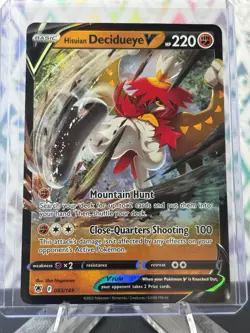Pokemon TCG Hisuian Decidueye V Astral Radiance 083/189 Holo Ultra Rare Nm - Image 1