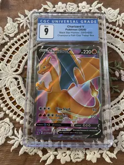 CGC 9 GRADED Pokemon TCG Charizard V SWSH Black Star Promo SWSH050 Holo Promo - Image 2