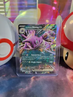 Team Rocket's Nidoking Ex 119/182 Pokemon TCG S&V Destined Rivals Double Rare NM - Image 1