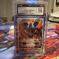CGC 10 LUCARIO VSTAR SWSH291 CROWN ZENITH ETB BLACK STAR PROMO POKEMON GEM MINT - Image 1