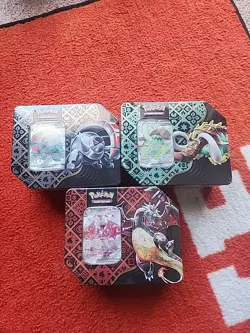 Pokemon TCG Paldean Fates Tins - Complete Set of 3 Brand New & Sealed! - Image 1
