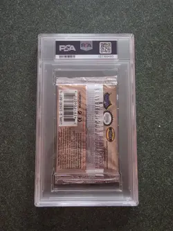 1999 Pokemon Unlimited Narrow Margins Fossil Lapras PSA 9 Booster Pack MINT - Image 2