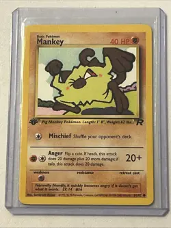 Pokemon Mankey 61/82 1st Edition Team Rocket - Image 1