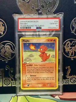 PSA 10 Gem Mint Magby 2004 EX Team Rocket Returns #24 - Image 1