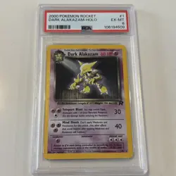 Pokemon 2000 Dark Alakazam 1/82 Holo Rare Team Rocket PSA 6 - Image 1