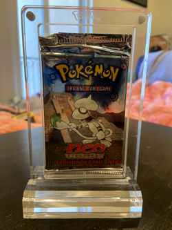 Pokemon TCG Sealed Neo Discovery Booster Pack PROTECTIVE DISPLAY CASE INCLUDED - Image 1