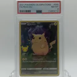 Pokemon TCG Celebrations Pikachu Full Art #005/025 PSA 8 NM-MT - Image 1
