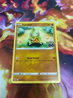 Larvitar 037/078 Pokemon GO Regular NM-Mint Pokemon TCG - Image 1
