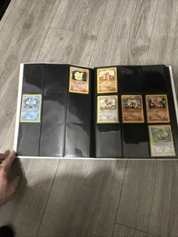 Near Complete Pokemon Base Set Binder With Some Holos Mostly Commons Some DMG - Image 2