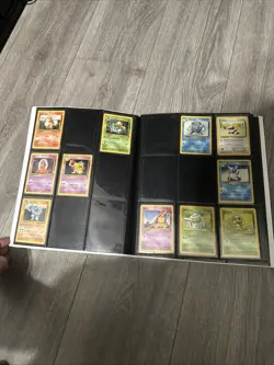 Near Complete Pokemon Base Set Binder With Some Holos Mostly Commons Some DMG - Image 3