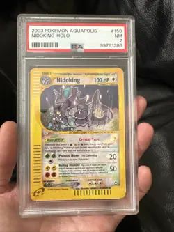 Pokemon Nidoking 150/147 PSA 7 NM Aquapolis Holo 2003 Crystal Secret Rare - Image 1